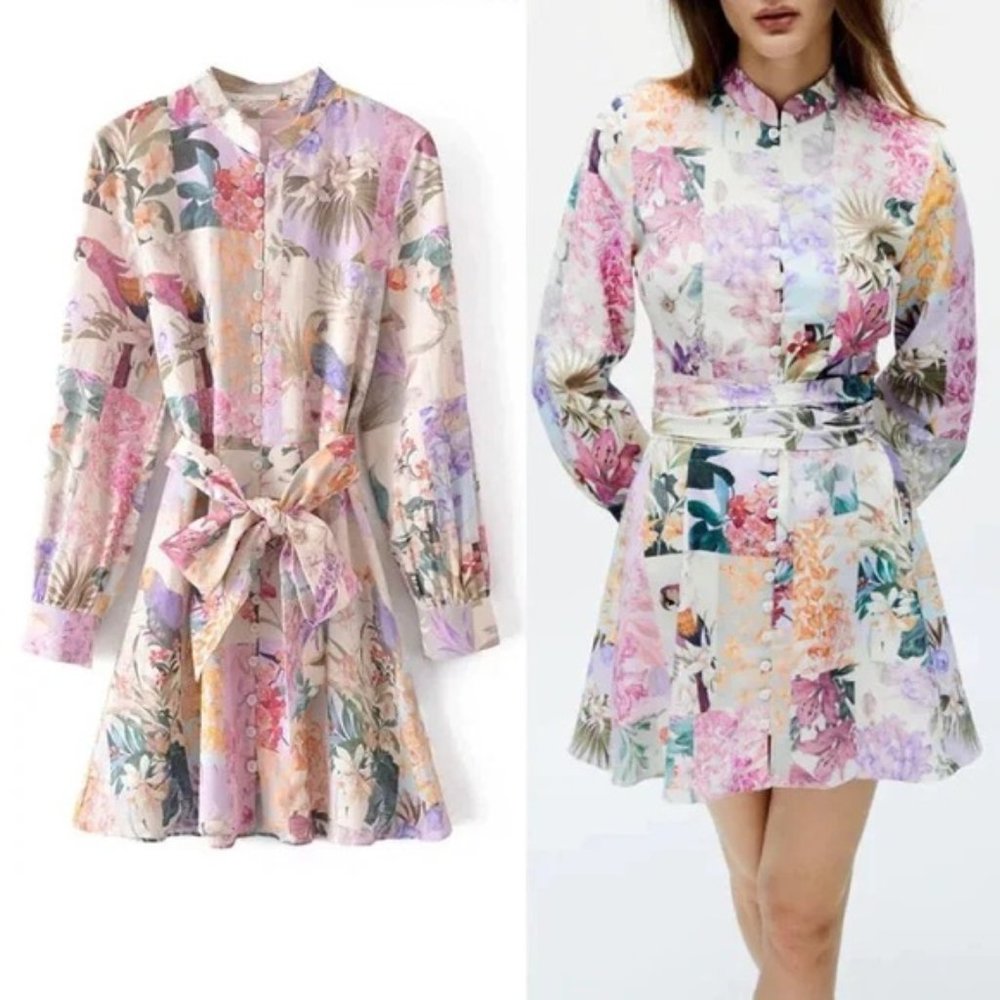 New with tag Zara 2021 floral prints blogger dress